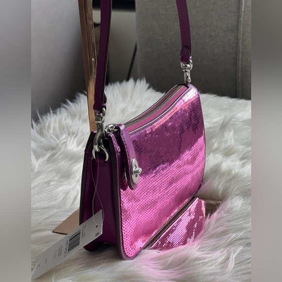 CM547 - Coach Penn Shoulder Bag with Sequins - Picture 5 of 13